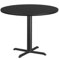 Flash Furniture 42'' Round Black Laminate Table Top with 33'' x 33'' Table Height Base