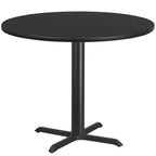 Flash Furniture 42'' Round Walnut Laminate Table Top with 33'' x 33'' Table Height Base