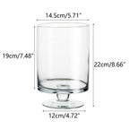 Glass Candle Holder For Pillar Candles - Large Glass Vases For Table Decoration, Clear Hurricane Candle Holder For Wedding Chris