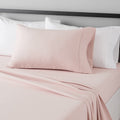 Amazon Basics Lightweight Super Soft Easy Care Microfiber 3-Piece Bed Sheet Set with 14-Inch Deep Pockets, Twin, Blush Pink, Sol