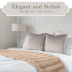 The Connecticut Home Company Throw Blanket, Soft Plush Reversible Shag And Sherpa, 70X60, Warm Thick Throws For Bed, Comfy Washable Bedding Accent Blankets For Sofa Couch Chair, Dusty Rose