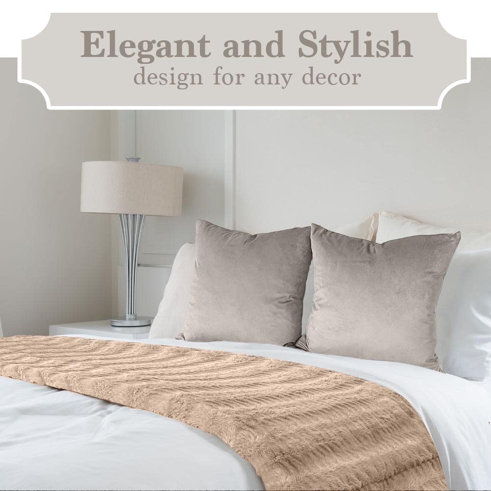 The Connecticut Home Company Throw Blanket, Soft Plush Reversible Shag And Sherpa, 70X60, Warm Thick Throws For Bed, Comfy Washable Bedding Accent Blankets For Sofa Couch Chair, Dusty Rose