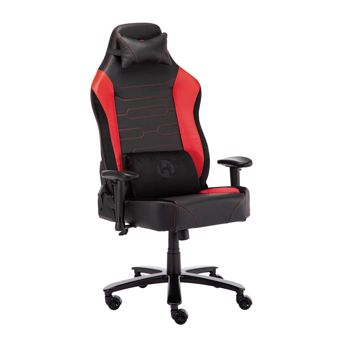 Techni Sport Pc Gaming Chair With Padded Arms, Reclining Office Chair With Height And Tilt Adjustment, Red