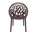 Nilkamal Plastic Chair For Living Room | 3 Year Warranty | For Home, Living Room, Outdoor | Weather Brown Colour | Crystalpp