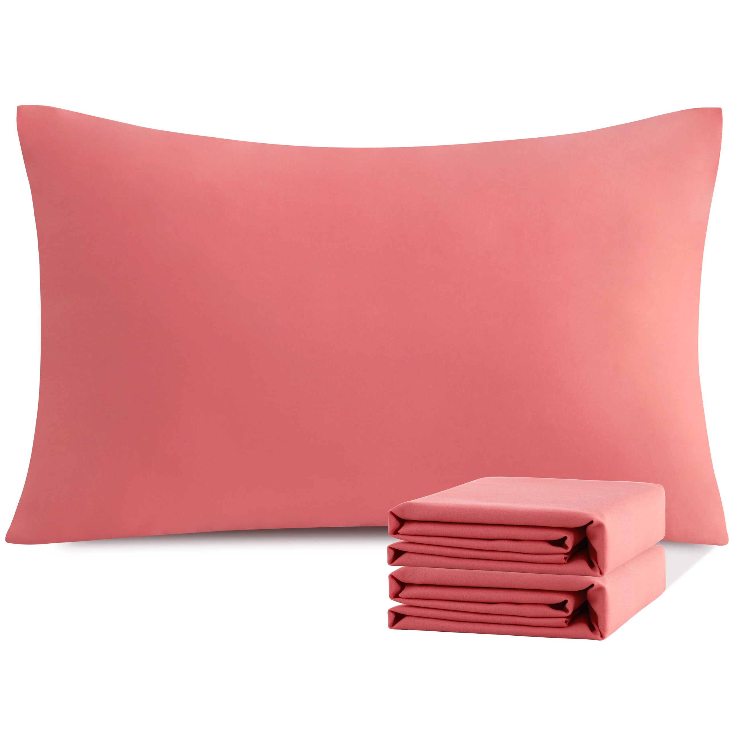 Ntbay 1800 Thread 100% Brushed Microfiber King Pillow Cases Set Of 2, Super Soft And Cozy, Wrinkle, Fade, Stain Resistant With E