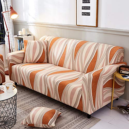 Midodo Printed Couch Cover Stretch Sofa Covers Patterned Sofas Seater Slipcovers For 4 Cushion Couch Set (Sx, 4 Seater/Large 3 S