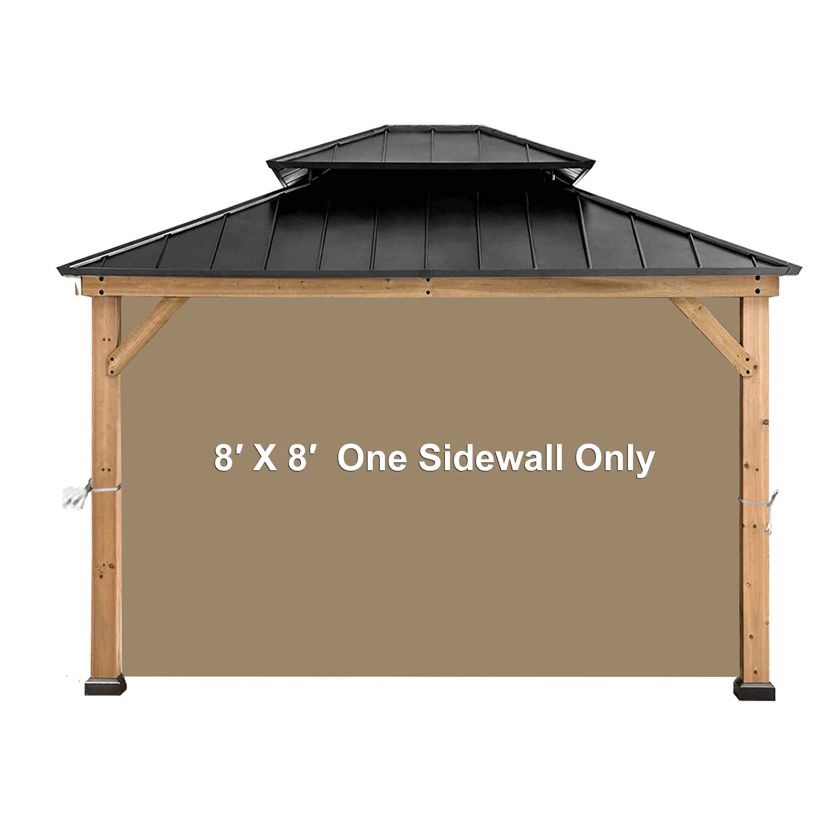 Coastshade Gazebo Replacement Sunwall For 8X8 Summer Outdoor Gazebo,1 Panel Sidewall Only,Khaki