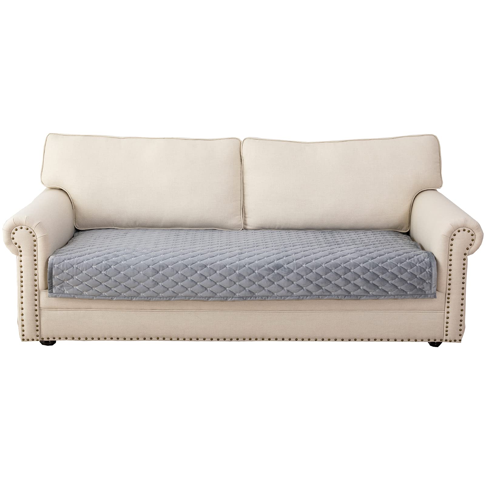 Eismodra Couch Cover,Sectional Couch Covers,Sofa Covers for 3 Cushion Couch,Anti-Slip Sofa Slipcovers for Dogs Cats Kids Lovesea