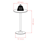 Winsome Spectrum-Pub-Table, Black & Chrome