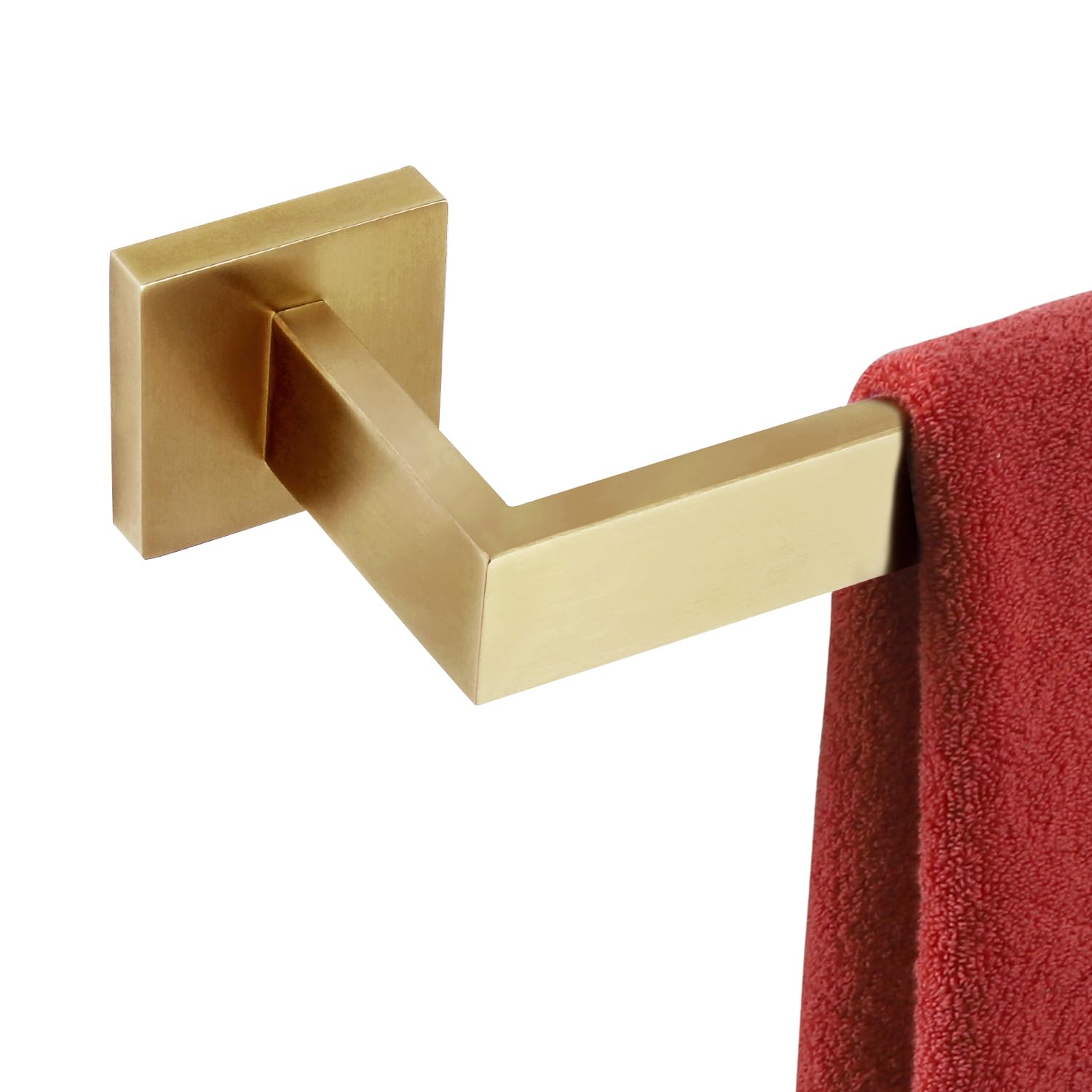 KOKOSIRI 24-Inch Single Towel Bar, Bathroom Kitchen Towel Holder, Wall Mounted SUS304 Stainless Steel Towel Rack, Brushed Gold, 