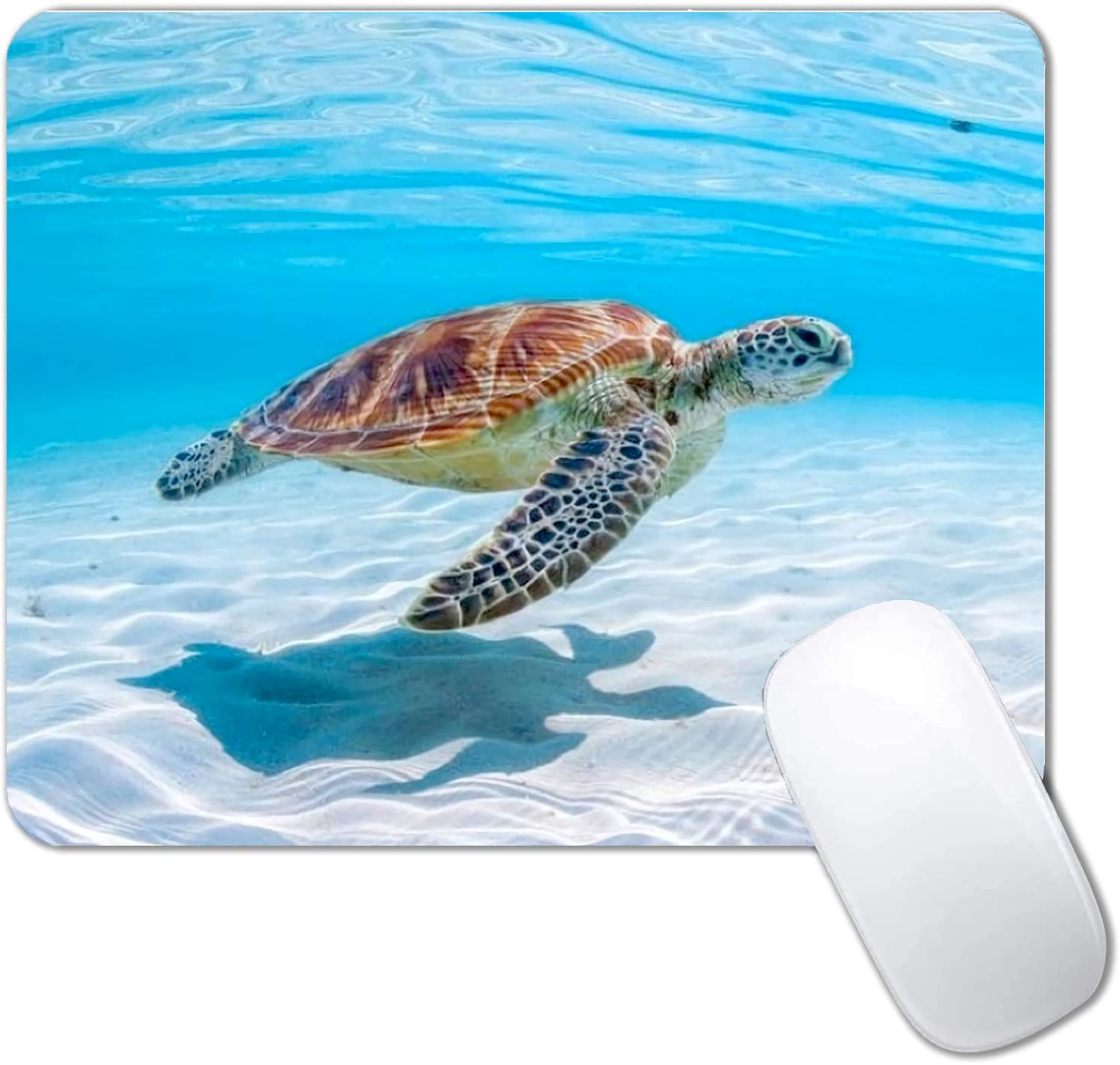 Sea Turtle Mouse Pad Non-Slip Rubber Base Gaming Mousepads For Computers Laptop Office,Cute Mouse Pads With Designs For Women,9.