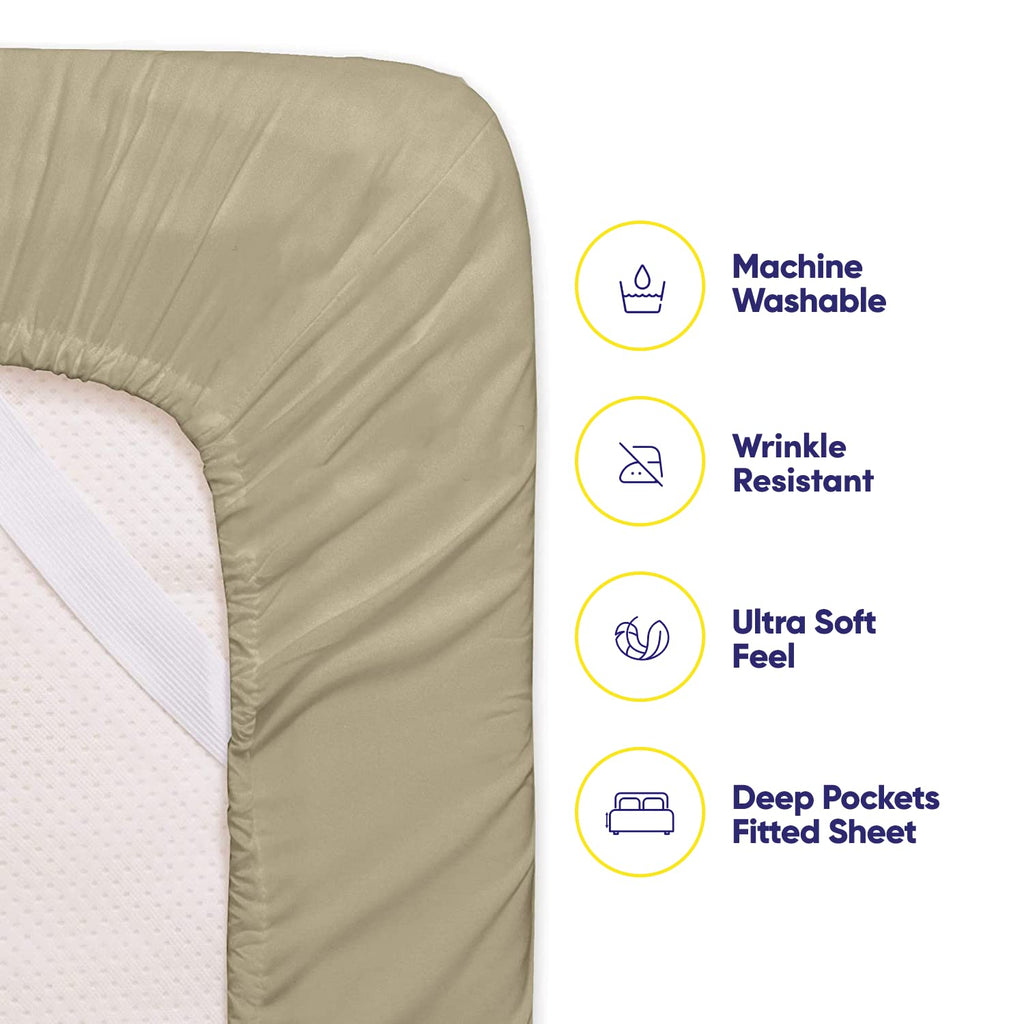 Twin Size Bed Sheets - 4 Piece 1500 Supreme Collection Fine Brushed Microfiber Deep Pocket Twin Sheet Set Bedding - 1 Extra Pillow Cases, Great Value, Twin, Sage