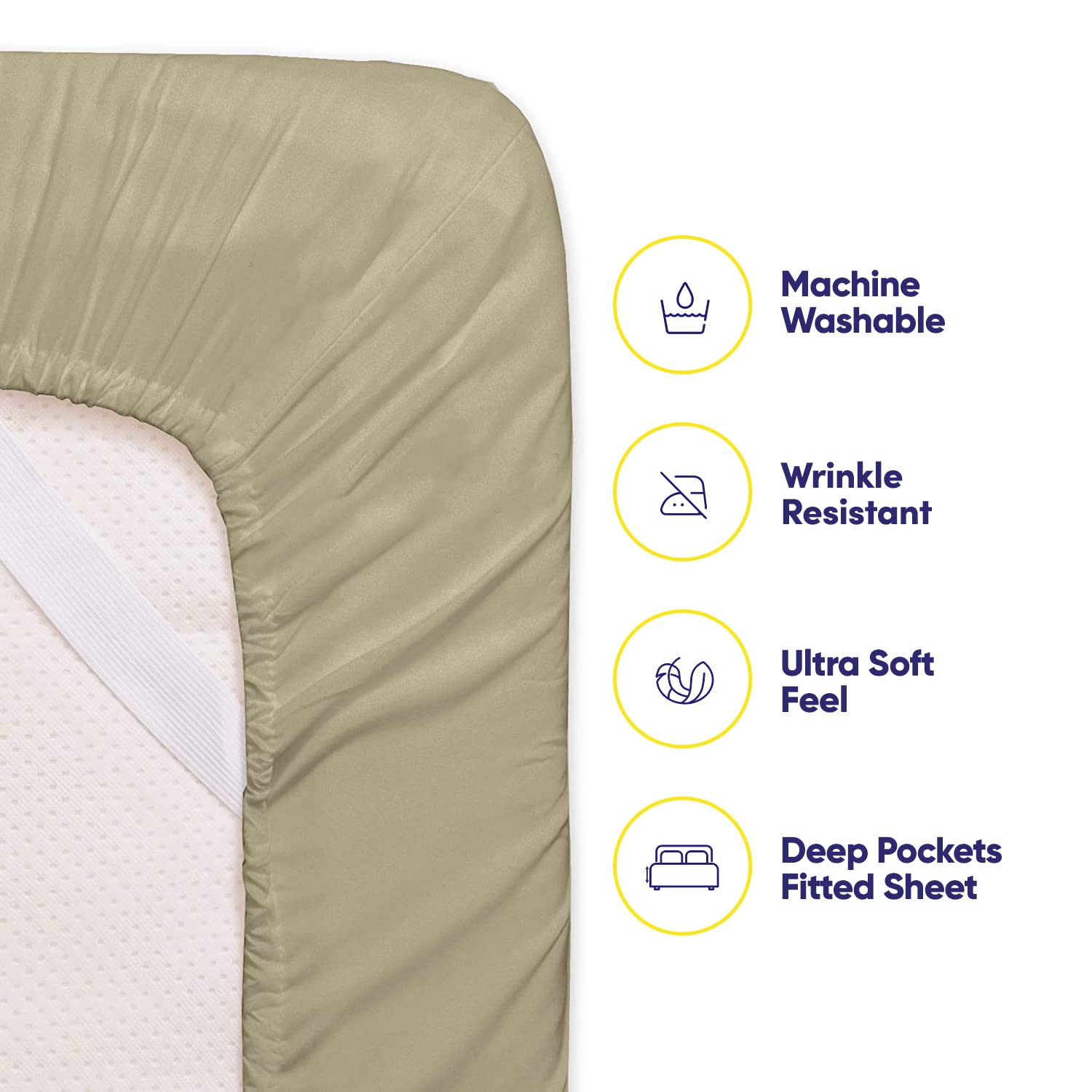 Twin Size Bed Sheets - 4 Piece 1500 Supreme Collection Fine Brushed Microfiber Deep Pocket Twin Sheet Set Bedding - 1 Extra Pillow Cases, Great Value, Twin, Sage