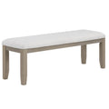 Steve Silver Company Lily Bench, Upholstered Seating, Asian Hardwood Solids, Contemporary Modern, Dining or Work Bench, Entryway Bench, Bedroom Bench, Indoor, 16" D x 19" W x 19" H, Gray