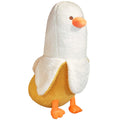 Peach Cat Banana Duck Plush Toy Cute Plushie Hugging Plush Pillow Duck Stuffed Animal For Girls And Boys White 12'