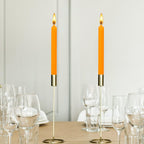 10 Inch Orange Taper Candles-Set Of 4 Tapered Candle -Dripless And Smokeless,Tall Candlesticks, Home Dinner, Party, Wedding, Hal