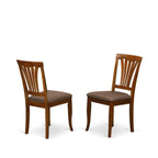 East West Furniture MLAV5-SBR-C Milan 5 Piece Room Set Includes a Rectangle Kitchen Table with Butterfly Leaf and 4 Linen Fabric Upholstered Dining Chairs, 36x54 Inch