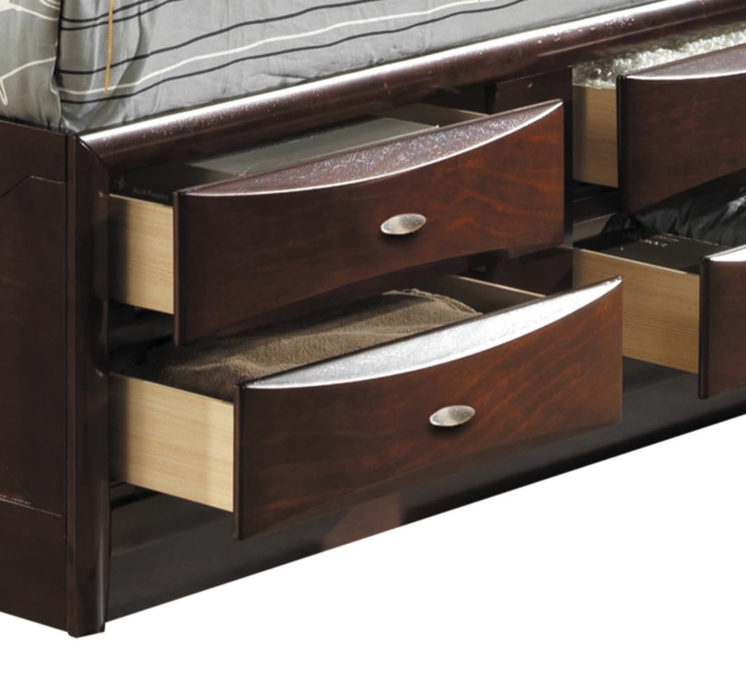 Acme Ireland Full Bed with Storage in Espresso