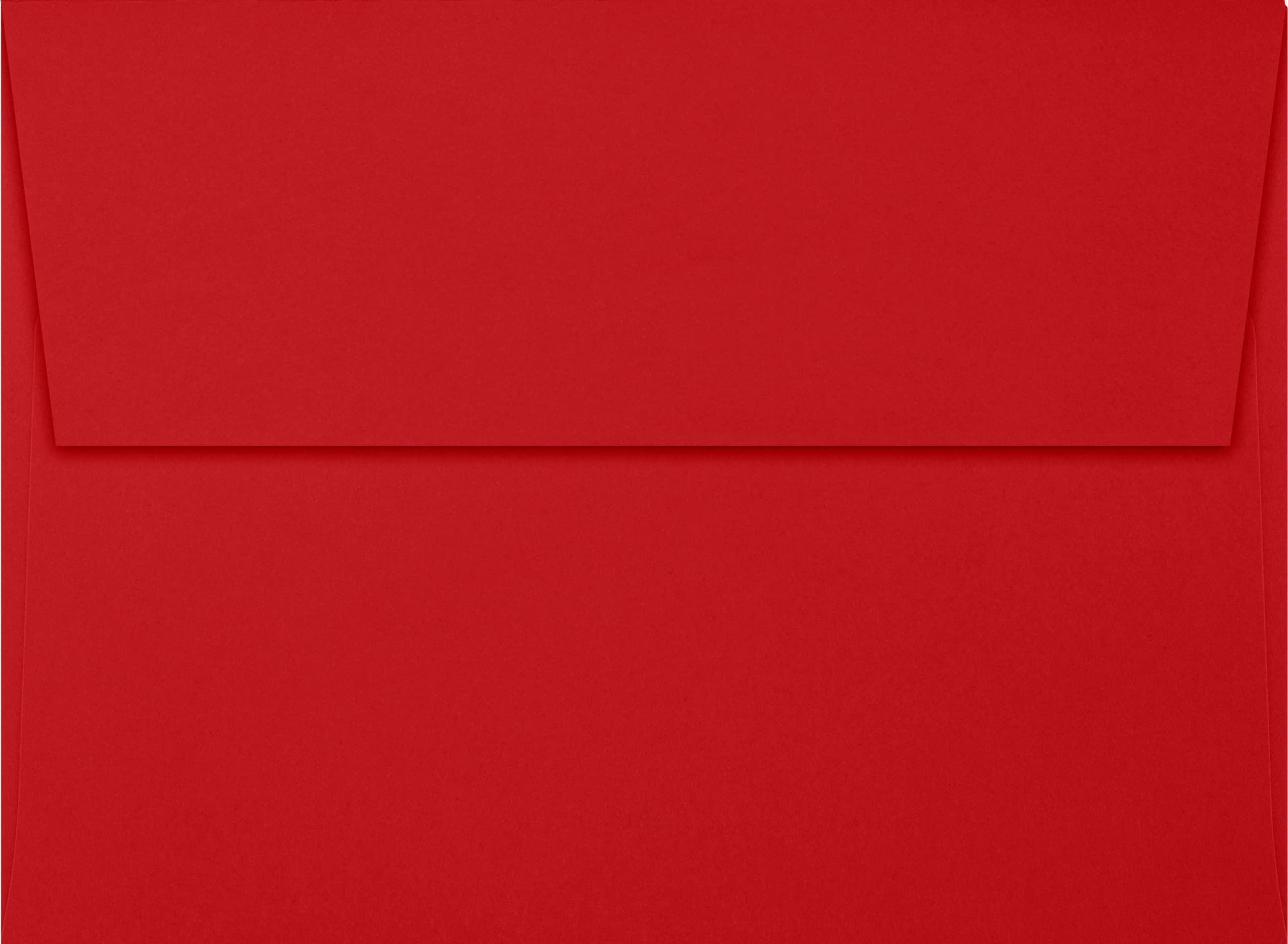 Luxpaper A7 Invitation Envelopes | 5 1/4' X 7 1/4' | Holiday Red | 60Lb. Text | 250 Qty