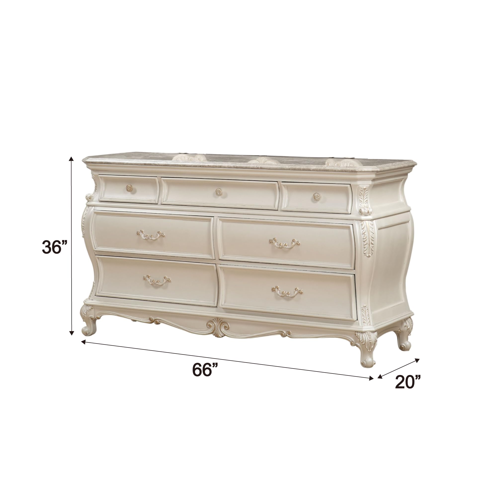 Acme Chantelle Dresser in Pearl White