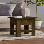 Coffee Table Smoked Oak 21.7"X21.7"X16.5" Engineered Wood