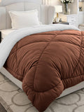 Monte Carlo Polyester Comforter Single Bed | 200 Gsm Lightweight & Reversible | Soft Quilt For Mild Winter | Easy Care All Seaso