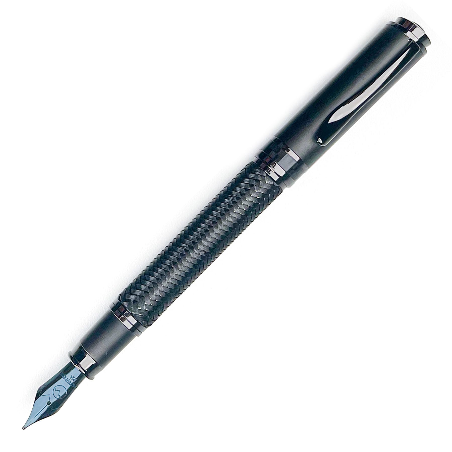 Monteverde Innova Formula M Fountain Pen, Black - Fine Nib, Luxury Pen With Pvd Coating, Refillable, Jowo Stainless Steel Nib, P