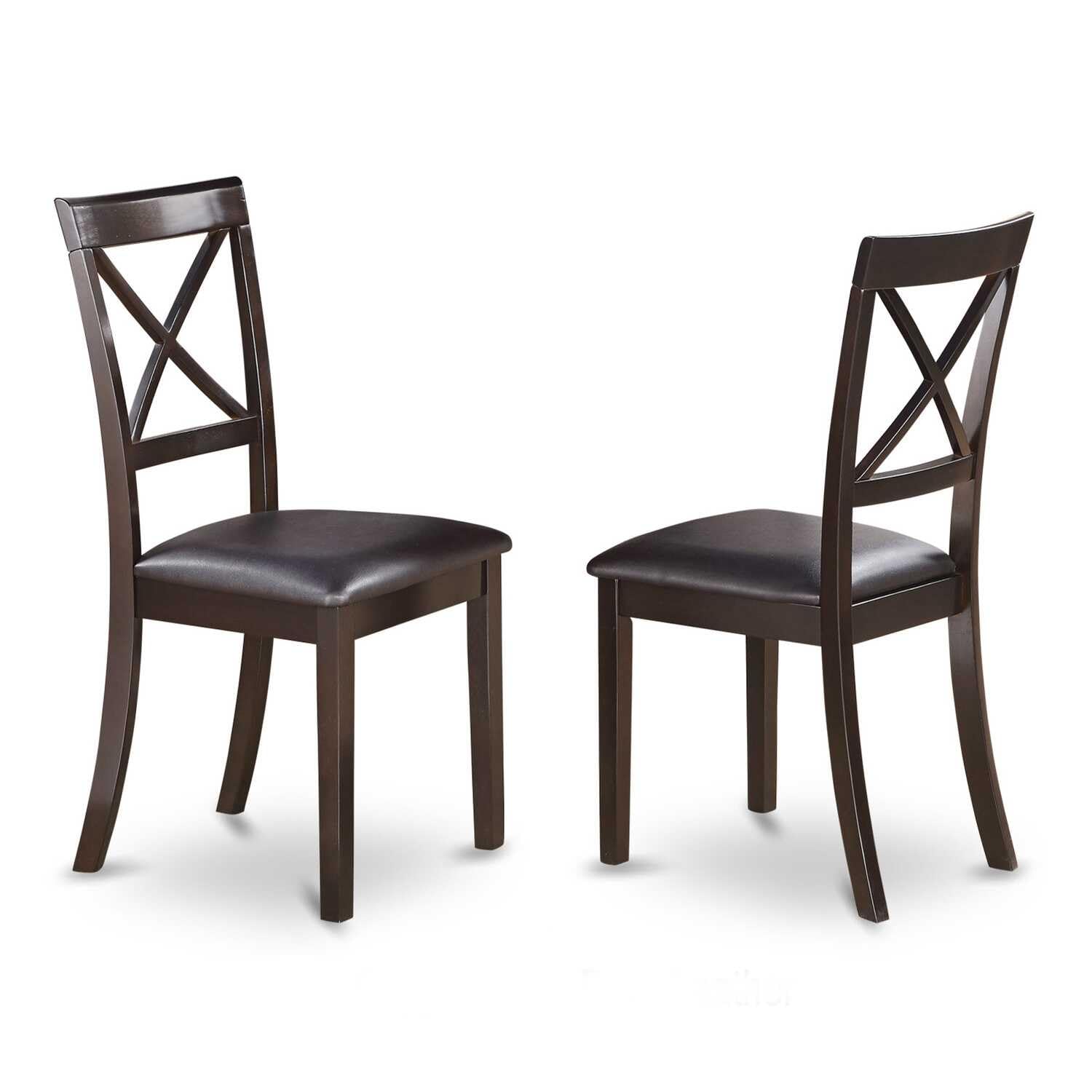 East West Furniture Lybo7-Cap-Lc 7 Pc Dining Room Set For 6-Dining Table With Leaf And 6 Dining Chairs