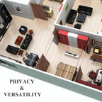 Nicetown Privacy Room Divider Curtain Screen Partitions, Sound Blocking Blackout Room Divider Patio Door Curtain Panel For Glass