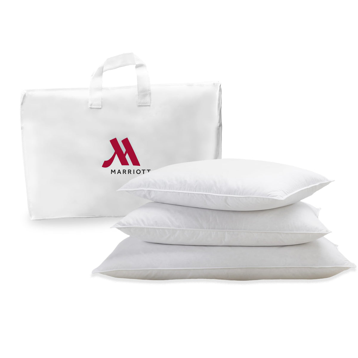 Marriott Feather & Down Pillow - Luxury Hotel Bedding - Dual Chamber - King 2 Pack
