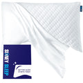 Sidney Sleep Curved Pillow Covers - Full Length Zipper Closure - Premium Soft Brushed Microfiber - 20 X 30 Inches - Fits Curved