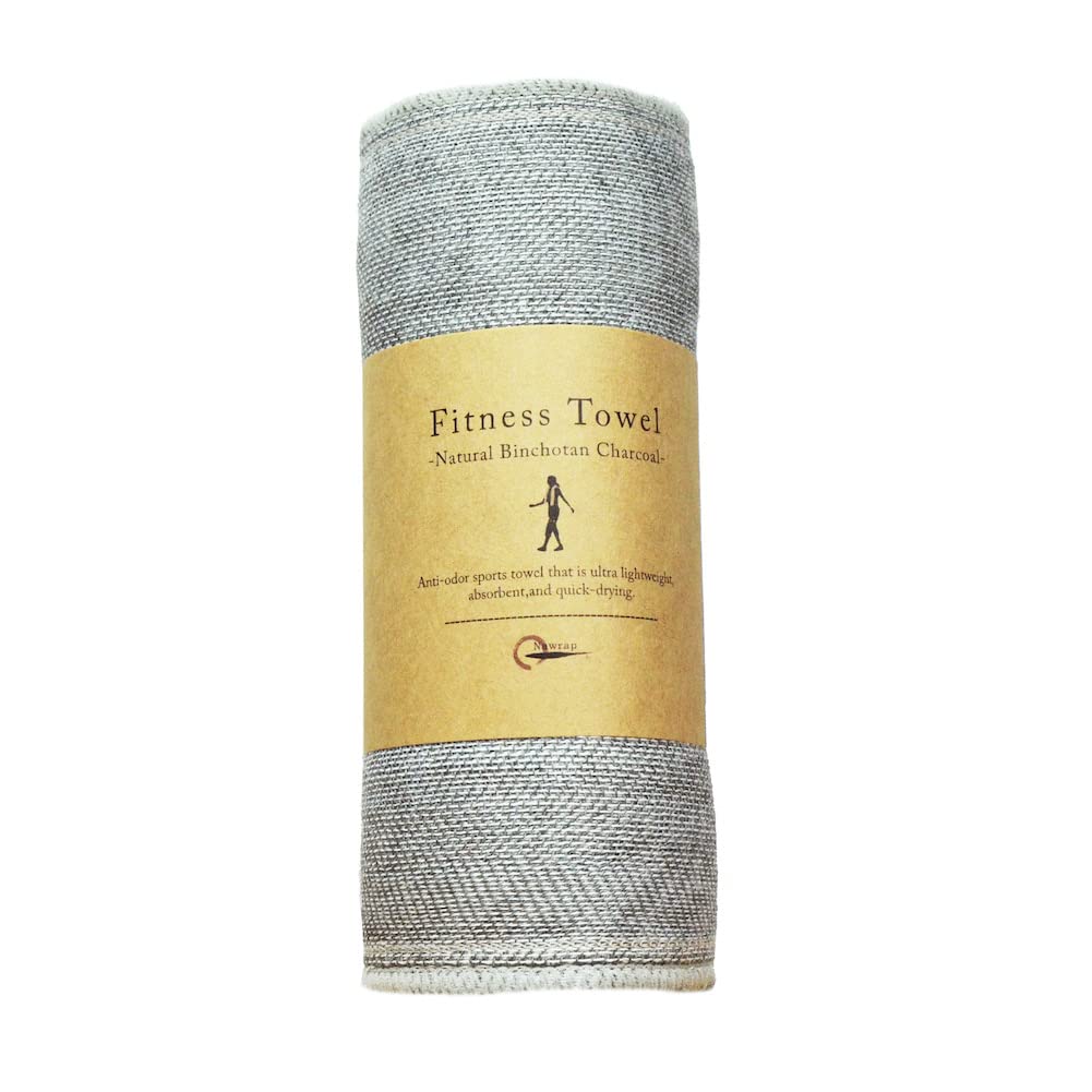 Nawrap Binchotan Fitness Towel, Anti-Odor, Made in Japan, Durable, Absorbent and Quick-Dry, 6 x 42 in