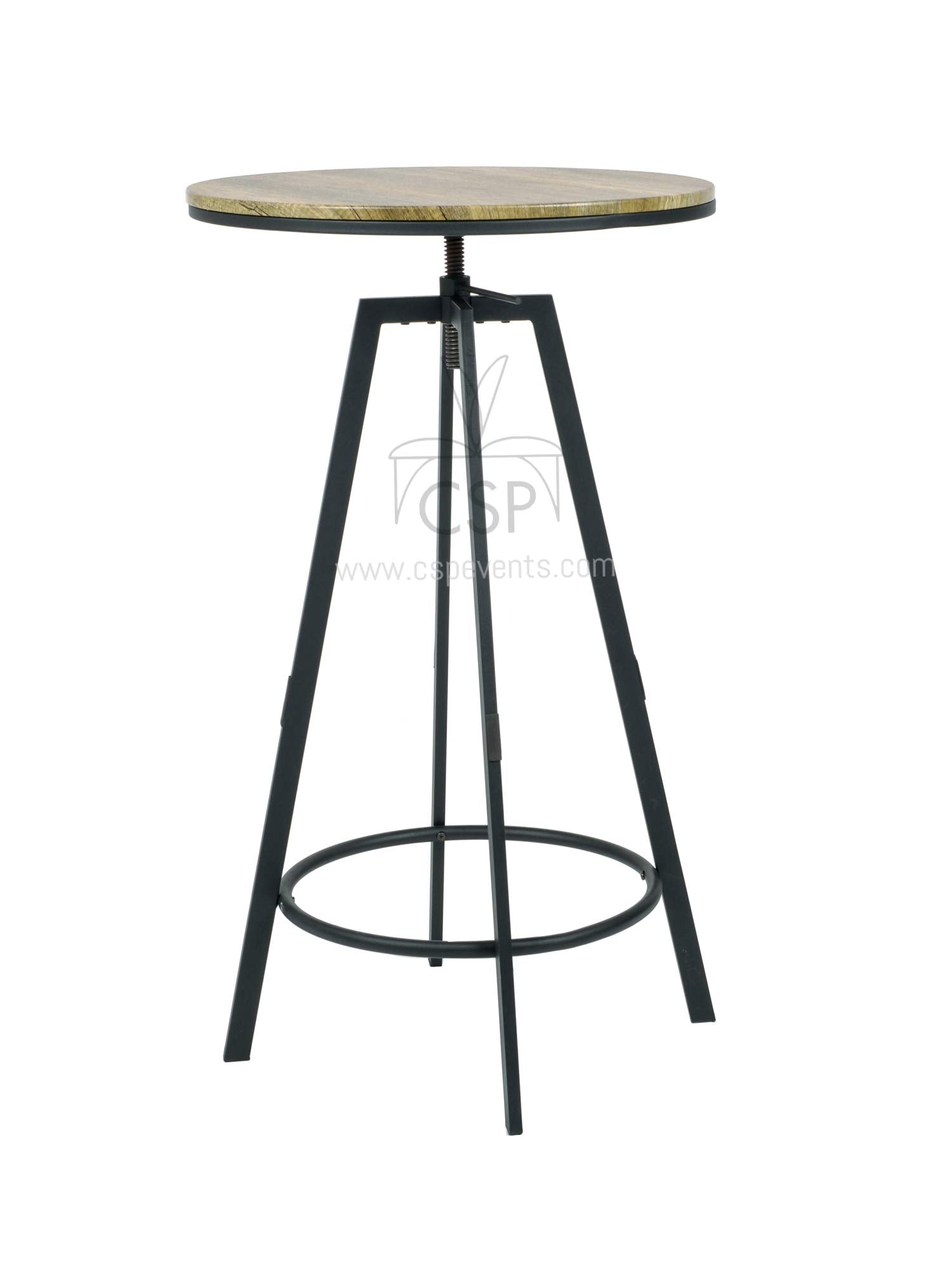 Commercial Seating Products Swivel Wood Top Table Chairs, Black