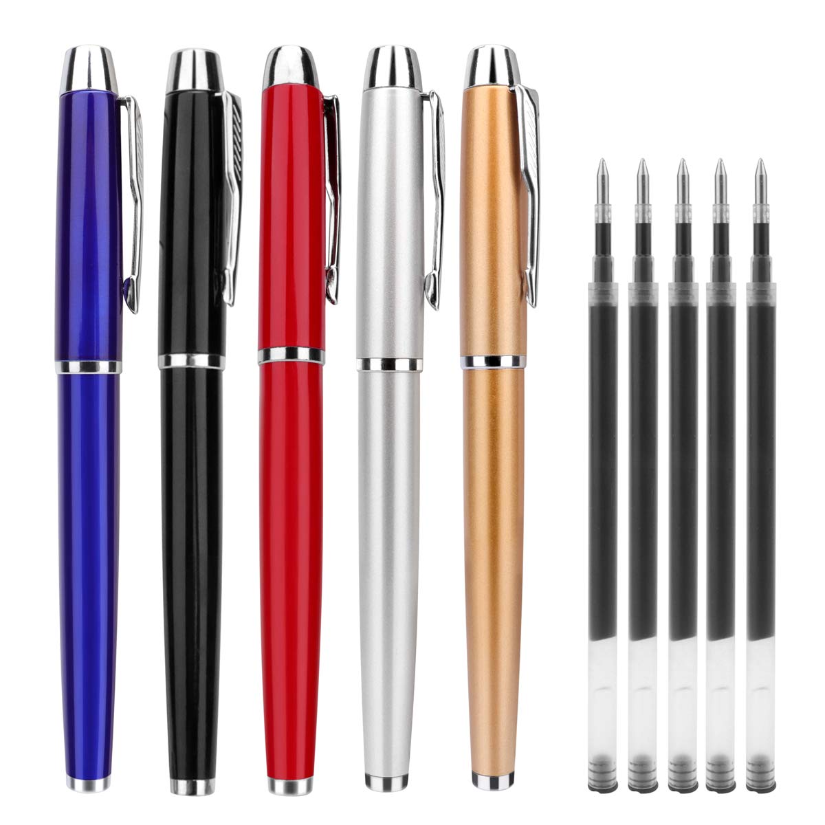 Rollerball Pen - 5 Pack Of Ballpoint Ball Pen For Men Women Executive Business Office School Use,Executive Nice Pens For Busines