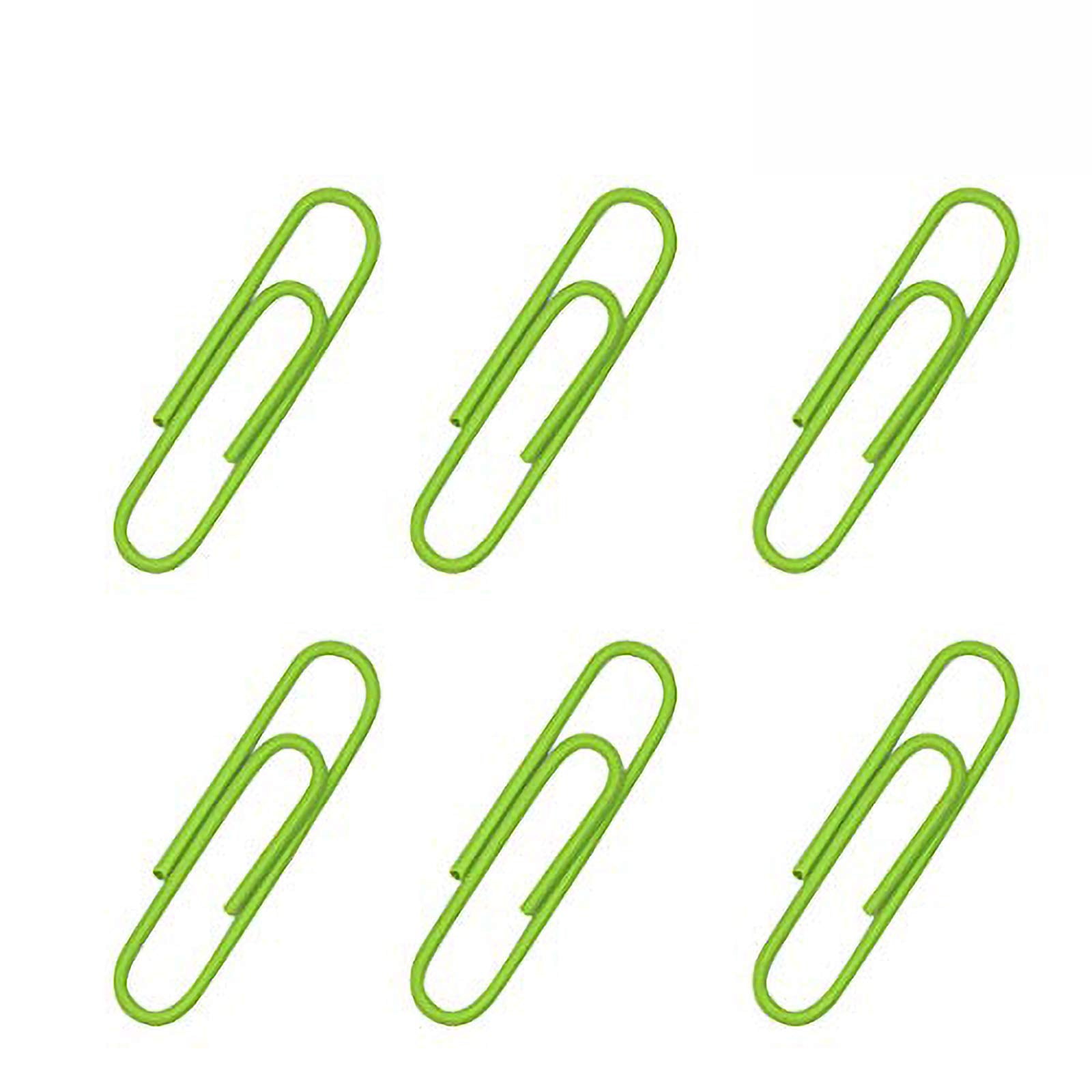 Small 300 Pack 33Mm Paper Clips - Assorted Color Office Supply Accessories - Cute Paper Needle - Multicoloured Bookmark(Green)