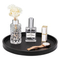 Emibele Vanity Tray, Resin Round Tray Decorative Storage Organizer for Bathroom Toilet Tank Bedroom Kitchen Countertop, Jewelry 