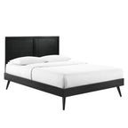 Modway Mod-6629-Blk Marlee King Wood Platform Bed With Splayed Legs, Black