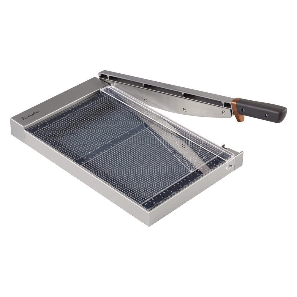 Swingline Paper Cutter, Guillotine Trimmer With Edgeglow Led Cut Guide And Tempered Glass Surface, 15' Cut Length, 25 Sheet Cap