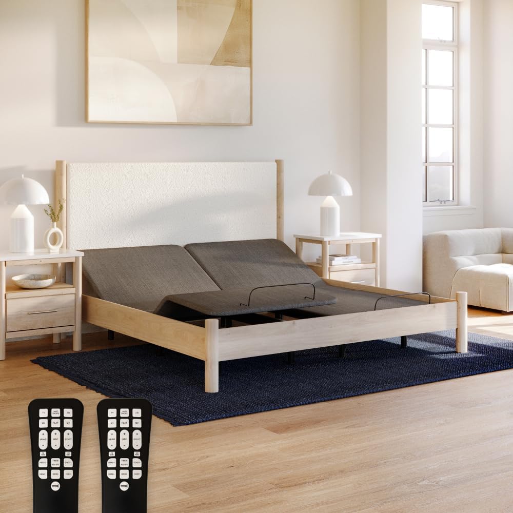 Adjustable Comfort Classic Adjustable Base - Split King - Head & Foot Incline - Wireless Remote with Memory - Easy Set Up - Zero