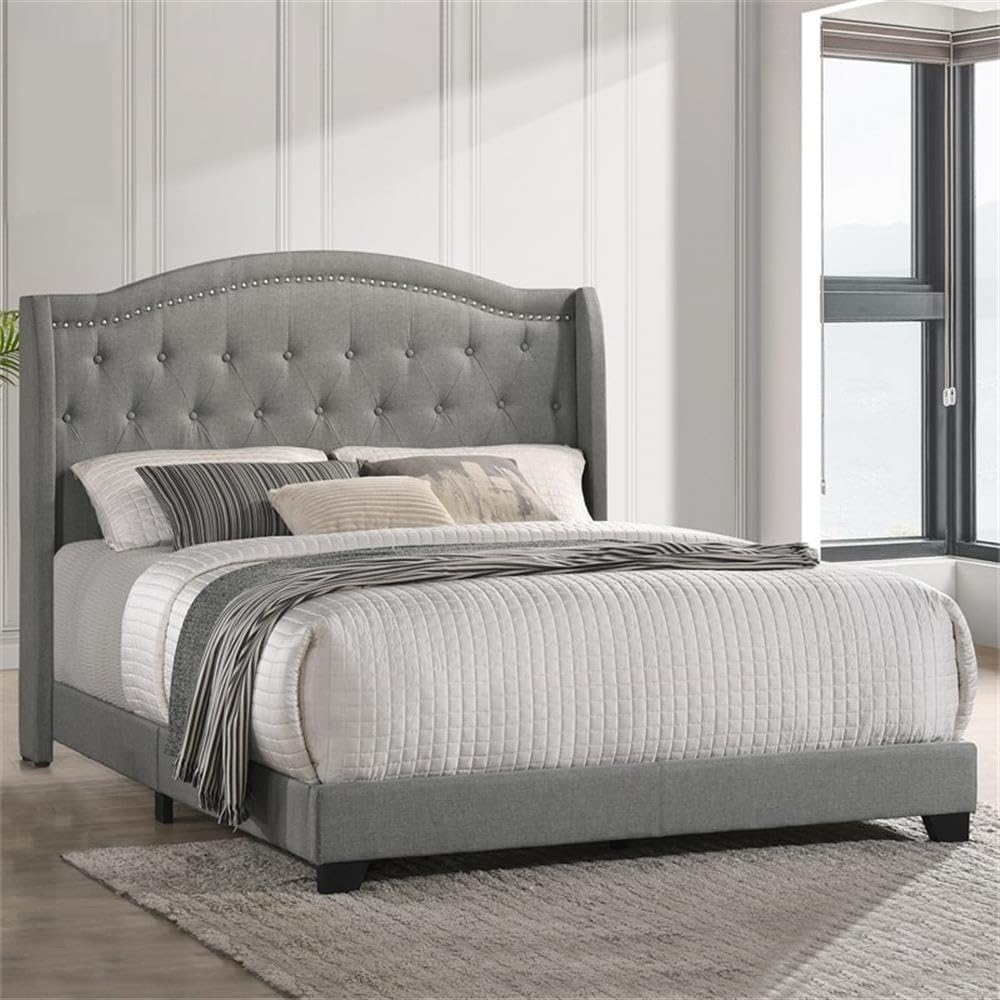 Intercon Rhyan UPH Bed Platform, Queen (U.S. Standard), Gray