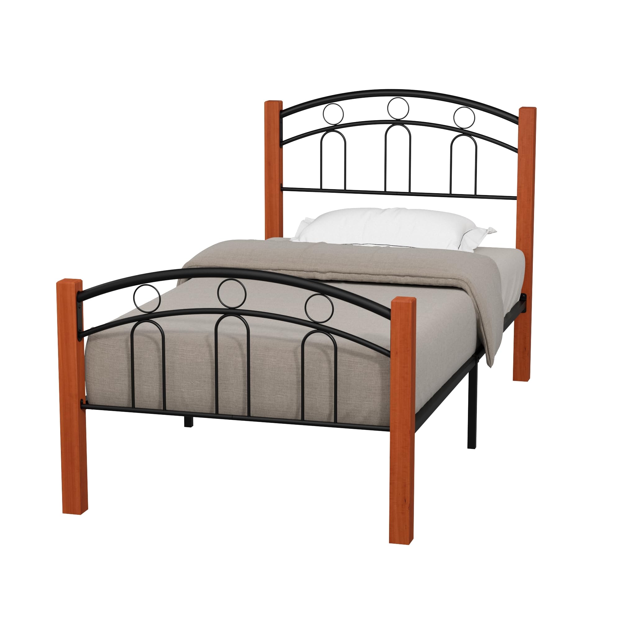 Woodpeckers Furniture And Mattress Hercules Bed Frame with Solid Wood (Twin)
