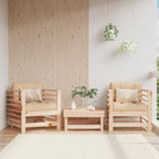 vidaXL Solid Pine Wood Garden Chairs - Set of 2 - Rustic Patio Chairs with Thickly Padded Cushions - Versatile and Robust Construction - Perfect for Outdoor Use