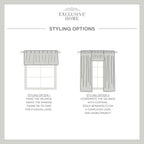 Exclusive Home Catarina Layered Room Darkening Blackout And Sheer Grommet Top Valance, 52''X18'', Cloud Grey