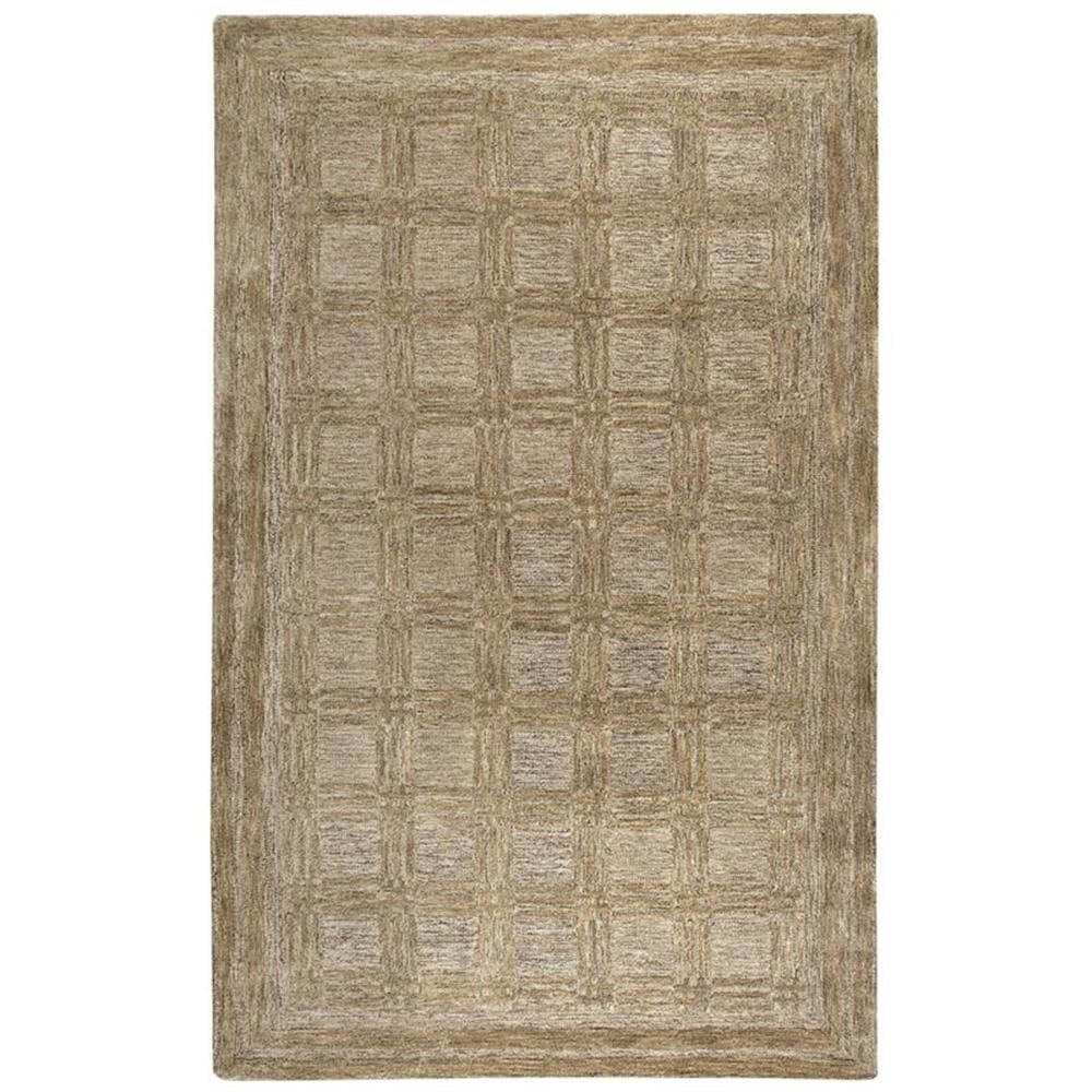 Rizzy Home Alora Decor Emerson 9' X 12' Squares Brown/Gray/Rust/Blue Hand-Tufted Area Rug