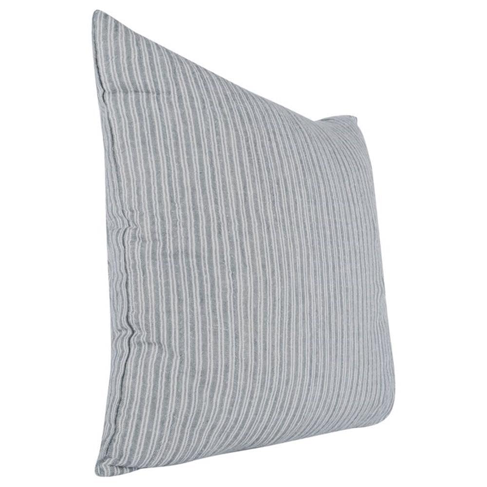 Kosas Home Camille 22X22 Square Cotton And Linen Throw Pillow In Ash Blue