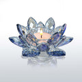 Kolnlala Crystal Lotus Flower Tealight Candle Holders/Glass Tea Light candlestick Decor Decoration for Christmas Home Wedding Pa