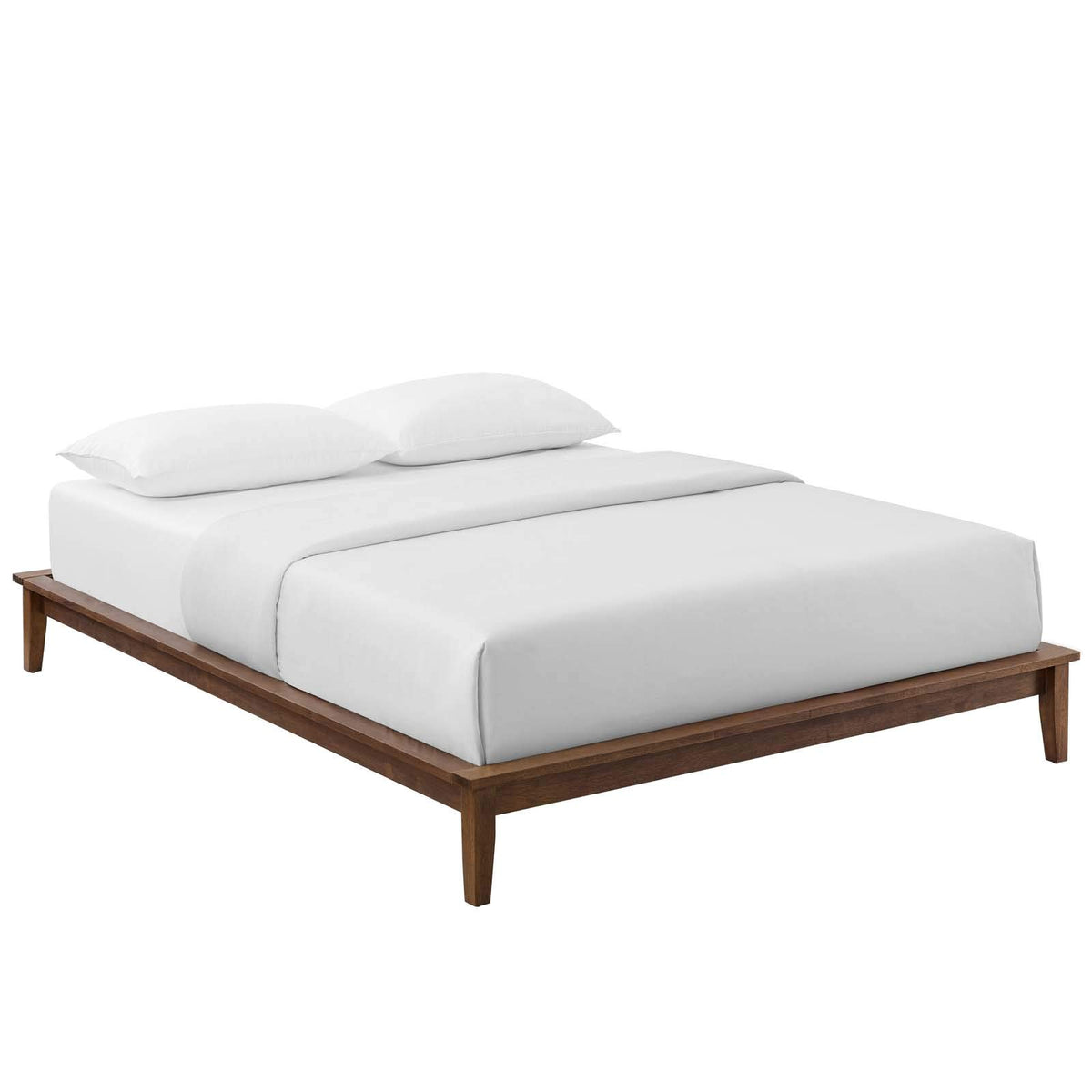 Modway Lodge Wood Platform Queen Bed Frame In Cappuccino