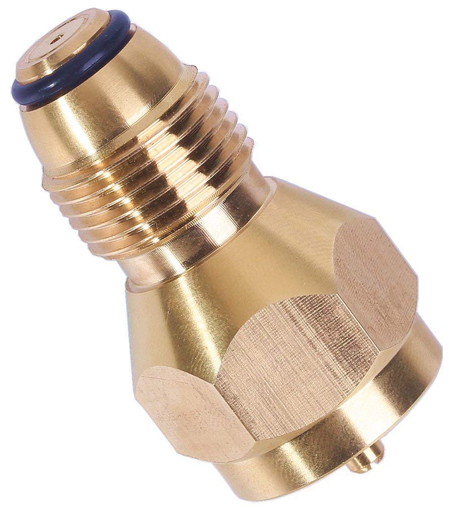 Dozyant Universal Safest Propane Refill Adapter For Throwaway Disposable Bottle - 100% Solid Brass Regulator Valve Accessory For
