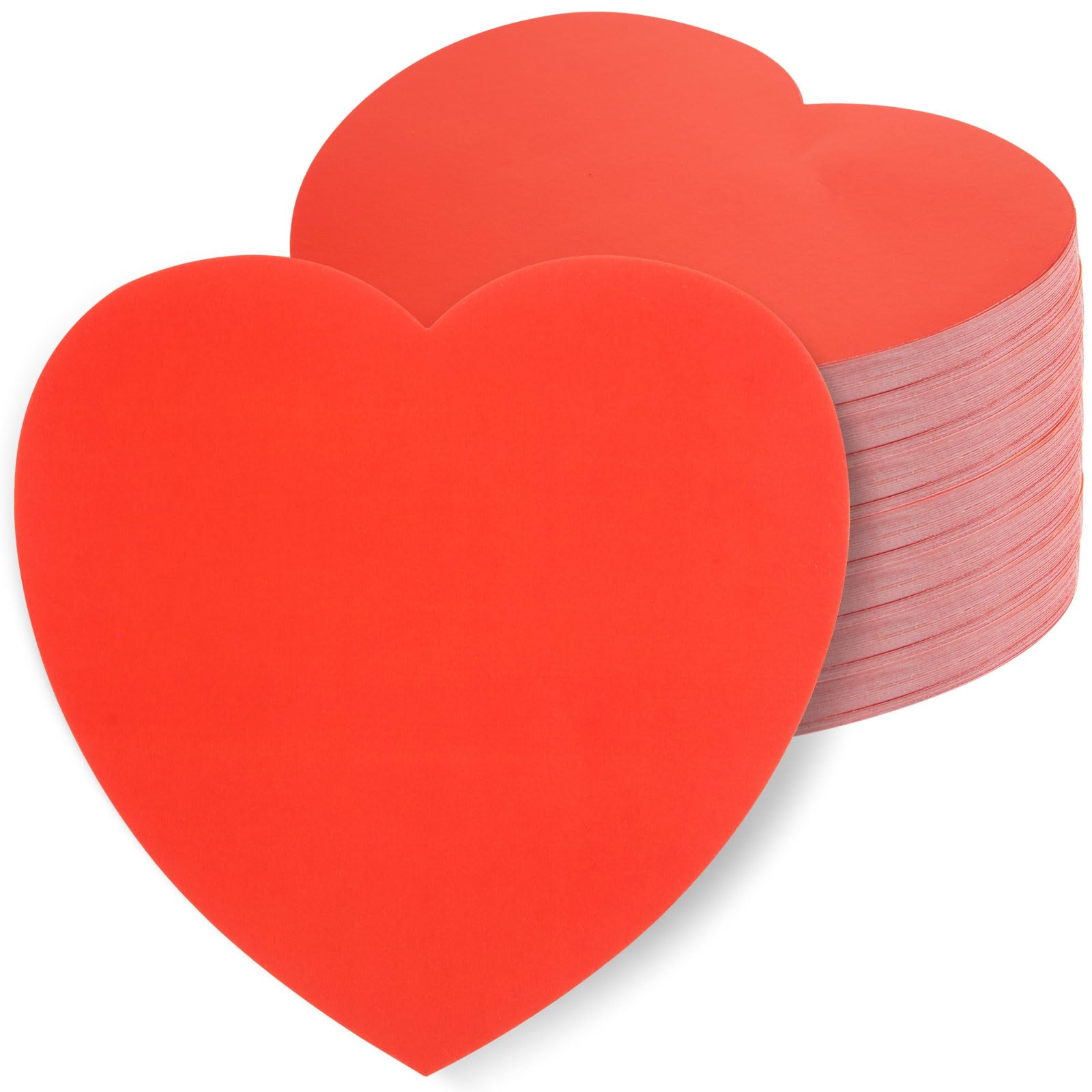 72 Pcs Large Heart Cutouts Red Paper Heart 6 Inch Heart Shape Card Paper Heart Die Cut Valentines Day Heart Decorations For Clas