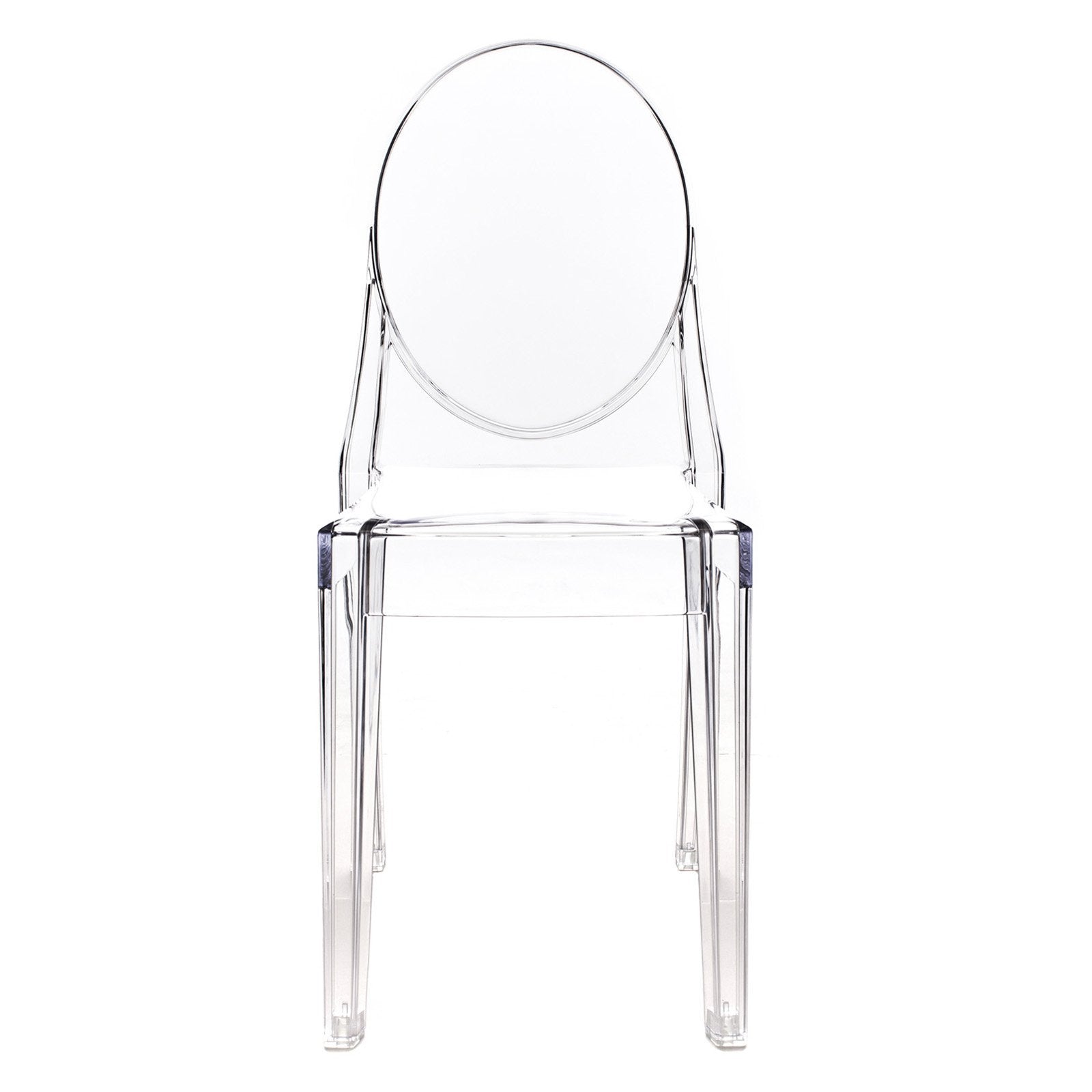 Commercial Seating Products Clear Polycarbonate Stackable Armless Dining Chair Black